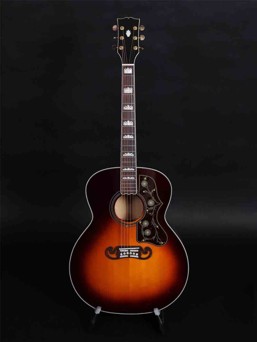 J200s customized 43 Inch Jumbo size solid wood acoustic guitar with AA Solid sitka spruce top rosewood fingerboard