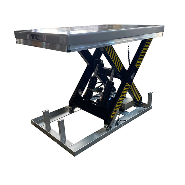 1000kg Single Electric Stationary Scissor Lift Tables Max Height 1300mm