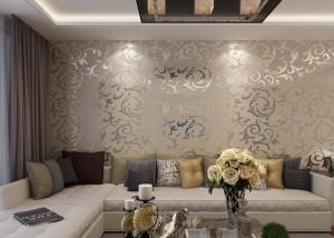Quality European Retro Flowery Vintage Wallpaper / Wallpaper For House Walls , 0.7*8.4m wholesale