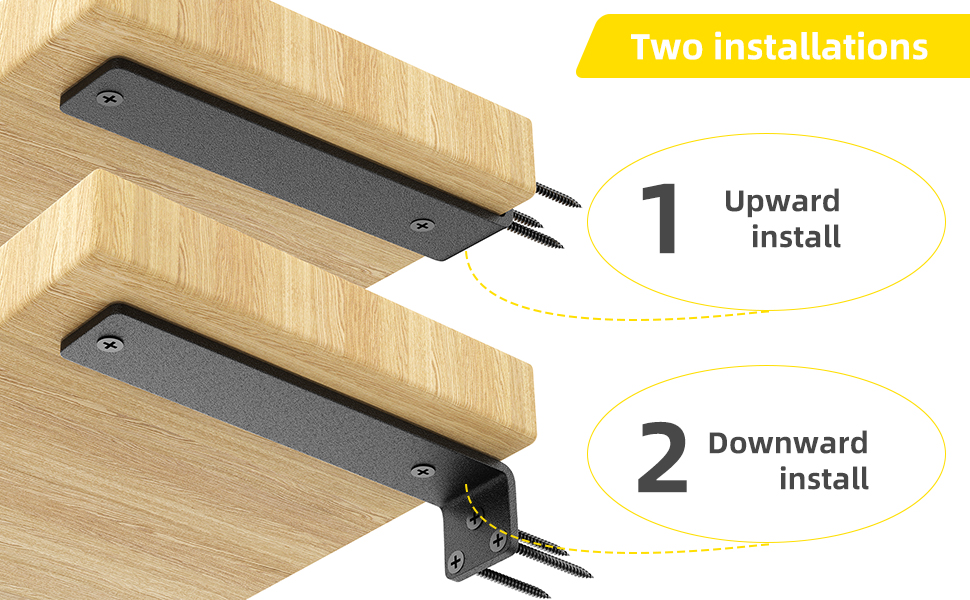 ISO9001 Rohs CE 16949 Carbon Steel Floating Shelf Brackets for Wall Support System
