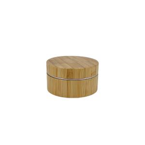 Quality All Bamboo And Metal Aluminum Cans Portable Cream Jars Cosmetic Packaging wholesale