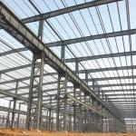 Q235 GB Steel Portal Frame Building Construction 0.6mm Roof Rigidity
