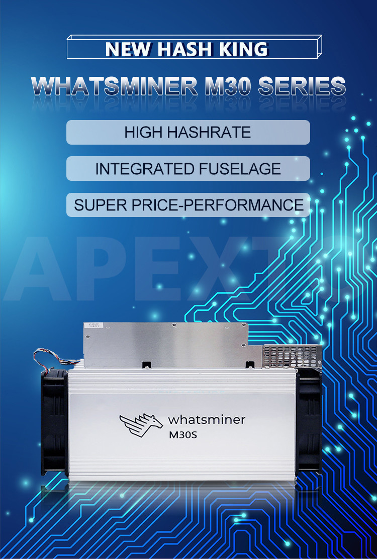 Sha256 Bitcoin Halving Miner MicroBT Whatsminer M30S ++ 112T 3472W With PSU