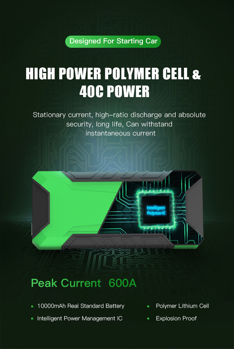 19V 1000 Amp Portable Jump Starter