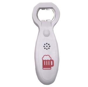 Quality Flat Bar Beer Bottle Opener 50g Music Plastic Metal Sensor Switch Customized 22*35mm wholesale