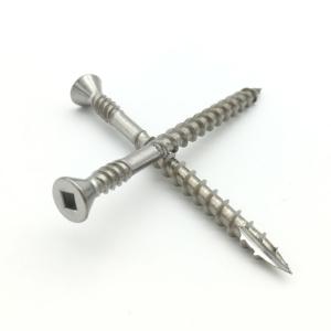 Quality A4 316 Stainless Steel Chipboard Screws Square Drive Countersunk Head Double Start Thread For Timber T17 wholesale