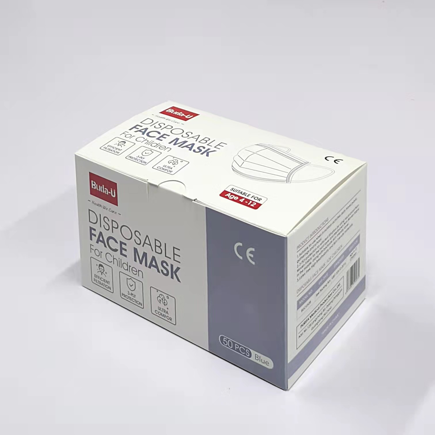 Disposable 3 Layer Kids Mask For School 14.5CMX9.5CM CE Approved