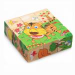 3.5cm Fruit Wooden Blocks Toys Animal Puzzle Blocks For Kids