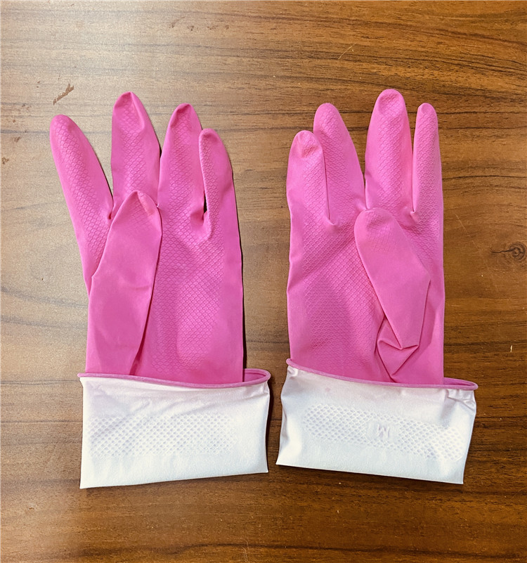 Tensile M35g Dishwashing Household Rubber Gloves Pink Color