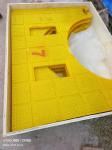 2200X1800 MM Rotary Table Anti-Slip Mat Material PU Yellow Colour With Steel