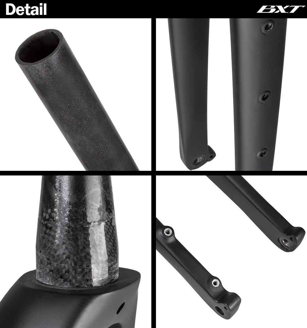 Hidden Cable Bicycle Carbon Fiber Fork 700C Disc Fork Aero Designed Bike Gravel Forks