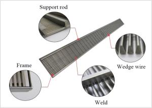 Quality T12mm Stainless Steel Wedge Wire Screen , V Wire Screen Filter Polished wholesale
