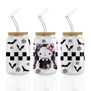 Quality 10000+ Designs New Designs Cartoon Character UV DTF Cup Wraps Transfer Sticker For 16oz Libbey Glass Bottle Cups Mugs wholesale