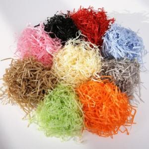 Quality Colorful Shredded Tissue Paper Packaging Raffia Paper Gift Packaging Material wholesale