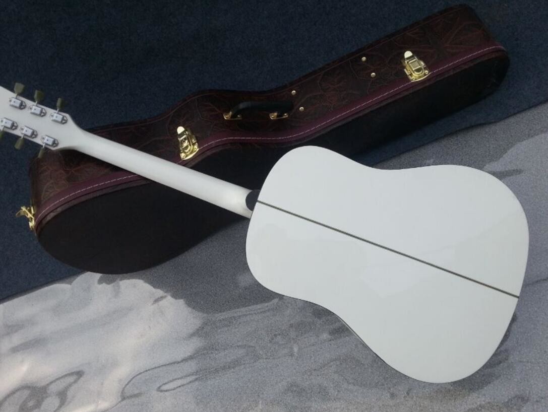 2018 New Chibson G160e Acoustic guitar alpine white John Lennon G160 electric acoustic guitar