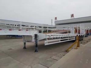 Quality 4 Axles Heavy Duty Low Bed Semi Trailer With FUWA Axle And 14mm Channel Steel Cross Beam wholesale