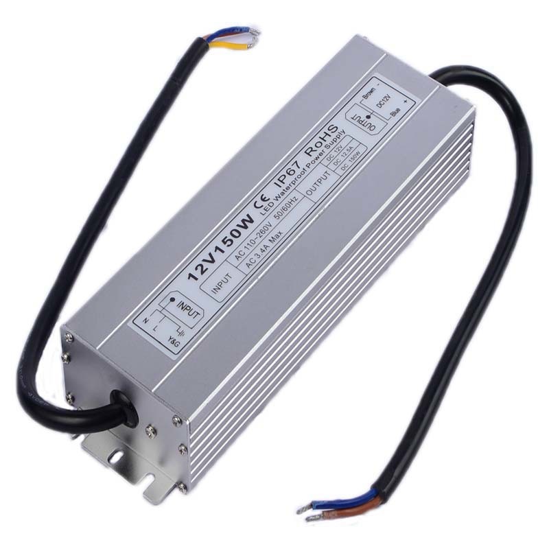 24v 150w Slim waterproof led power supply IP67 LED transformer Adapter for LED Light