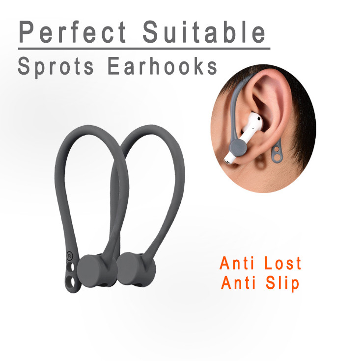 EarHooks Anti-Lost Secure Sport Ear Hook Holder Attachment Loops For Apple AirPods 1 & 2 Earphone Earbuds Earpods