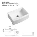 Apron Front White Ceramic Farmhouse Kitchen Sink 30 Inch Single Bowl