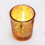 Christmas Tea Light Mercury Glass Votive Candle Holders 82ml Customized Color