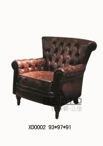 Quality British antique style leather single sofa furniture,#XD0002 wholesale