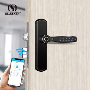 Quality Digital Apartment Fingerprint Pincode Wooden Smart WIFI Door Lock wholesale