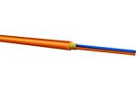PVC / LSZH Duplex Round Breakout Fiber Optic Cable With Embedded Sheath Strand