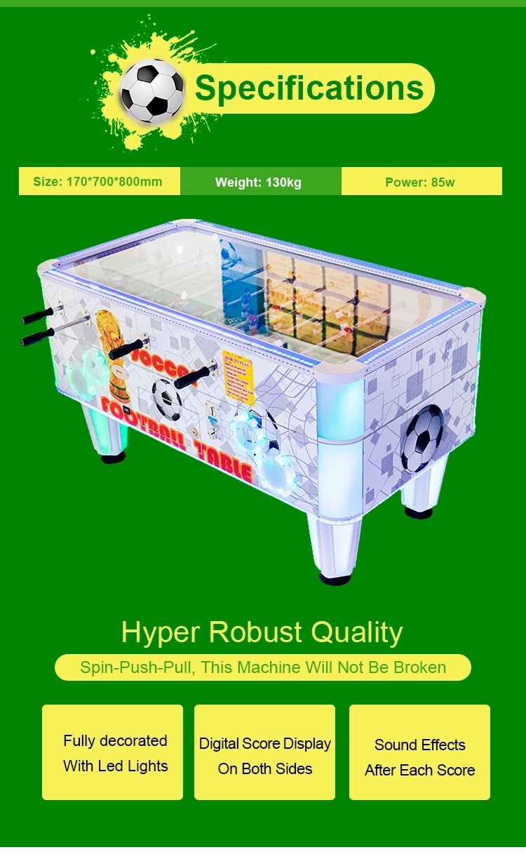 Card Operated Indoor Soccer Simulator Football Game Machine