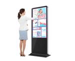 Floor Standing Vertical TV Touch Screen Kiosk 4k Indoor Advertising Player