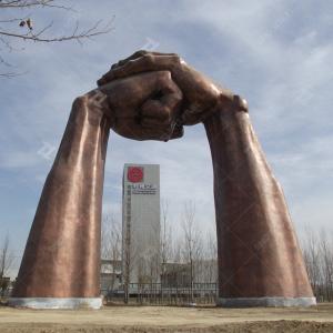 Quality Large Outdoor Bronze Sculptures , Bronze Etiquette Door Sculpture wholesale