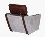Vintage Retro Aviator Aluminum Chair With Headrest