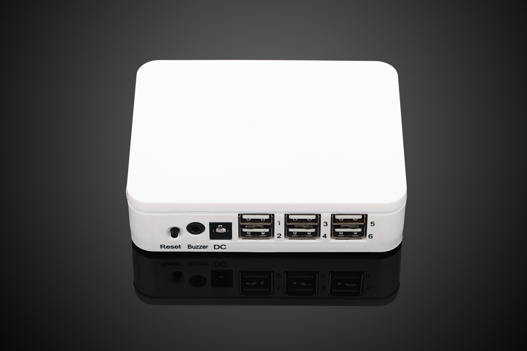 6 port security alarm box for tablet PC displays with charging