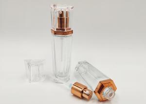 Quality Winly 30ml 1oz Clear Glass Bottle With Lotion Pump wholesale