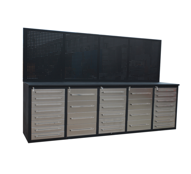Cold Rolled Steel Garage Tool Cabinet with Cutting Mat and Industrial Sewing Machine Workbench