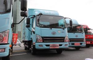 Quality Used 4x2 Cargo Truck FAW Van Truck CNG Engine 150hp Container Box 3300mm Wheelbase wholesale