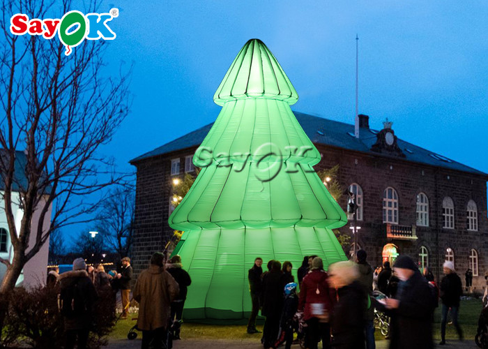 Nylon Cloth Led Light Inflatable Christmas Tree Ornament