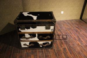 Quality classical antique cow color leather household case furniture wholesale