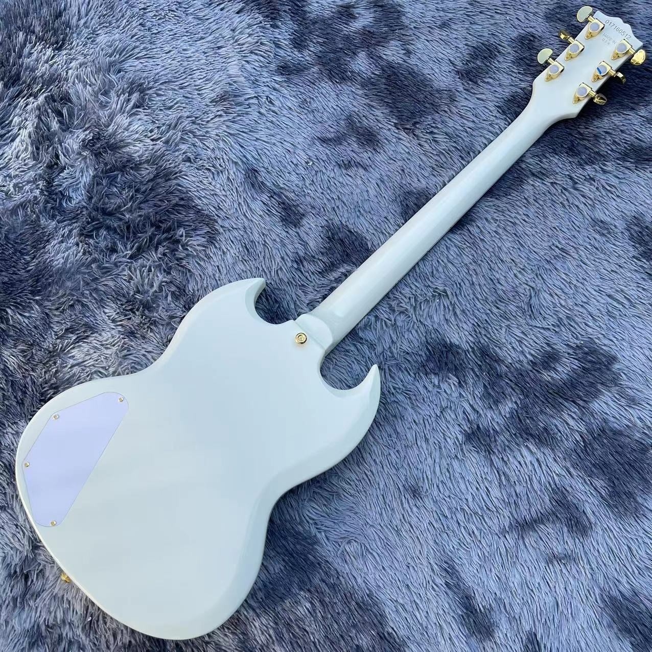 Custom 63 white Les Paul Custom SG body style Electric Guitar
