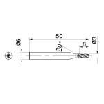 65HRC 4 Flute Solid Carbide Endmill for Hard Materials