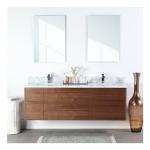 Modern Hotel Bathroom Vanity Cabinet with Solid Wood Construction and Lacquer