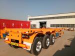 Tri Axle 50T Container Skeleton Trailer Skeleton 40ft Container Trailer