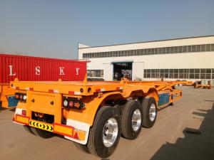 Quality Tri Axle 50T Container Skeleton Trailer Skeleton 40ft Container Trailer wholesale