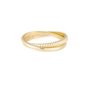Quality 18K Gold Plated Handmade Set Flat Band 925 Sterling Silver Rings for Women wholesale