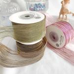 Polyester 38mm Organza Ribbon Eco Friendly Pale Pink Organza Ribbon