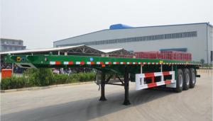 Quality Flat-bed Semi Trailer Truck 3 Axles 30-60Tons 13m for Container Loading wholesale
