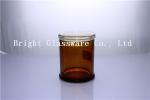 sparyed color glass jar with lid for wholesale
