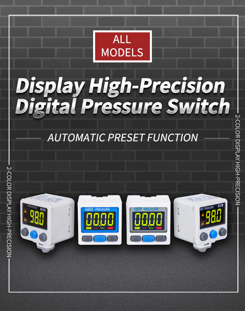 Rc1/8 Port Digital Pressure Switches For Water Pump -100kpa~2mpa Rated Range