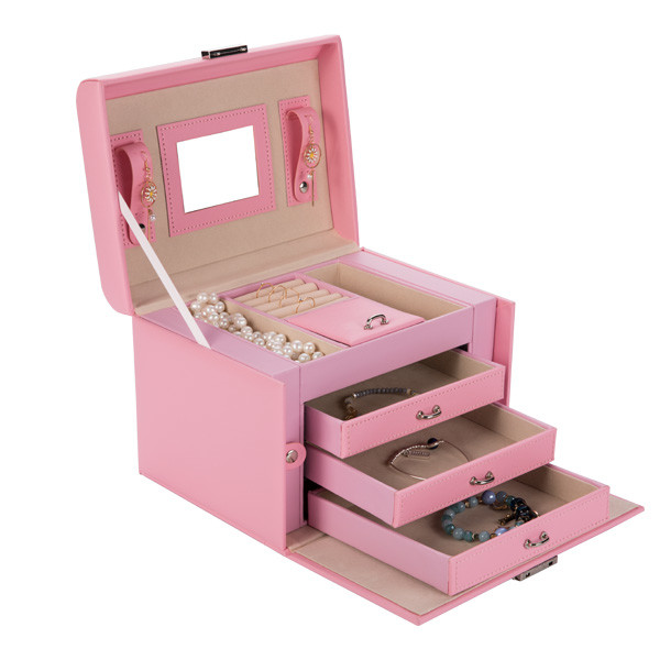Water Resistant Three Layer Luxury Jewelry Box For Parents Eco Friendly