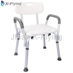 Quality Aluminum Alloy Adjustable Height Shower Chair With Wheels Elderly Senior wholesale