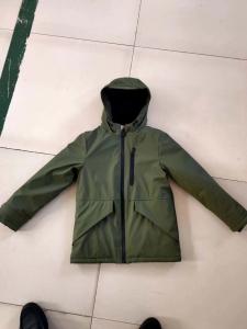 Quality Fashion Olive Outdoor Boys Heavy Winter Coat Polar Fleece Linning Keep Warm wholesale